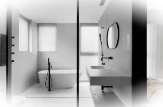 Черно-белая ванная комната: особенности стиля