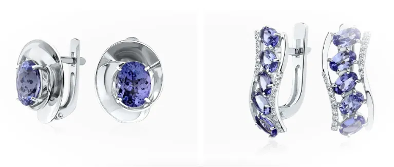 игра цвета натурального танзанита : эффект трихроизма