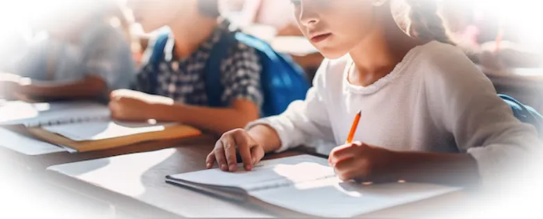 ребенок за учебой