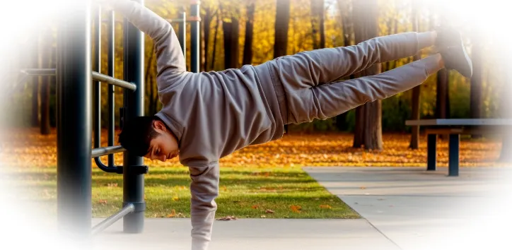 Пример гибридной тренировки для уличного воркаута